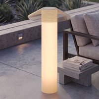 Lucande ZAMIRAS LED patio light, 110 cm, silver, IP65