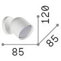 Ideallux Ideal Lux vägglampa Dodo mässingsfärgad 1 lampa metall Ø 8,5cm