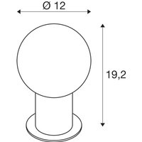 SLV Lampe de table Varyt, chrome, aluminium, hauteur 19,2 cm