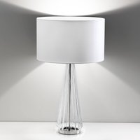 Selène Costa Rica table lamp, white, transparent base