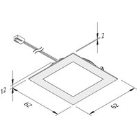 Hera FAQ 58 LED furniture light, steel, 3 W, 4,000 K