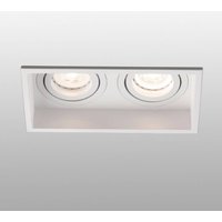 FARO BARCELONA Inbyggnadslampa Hyde, 2 lampor svängbar i vitt