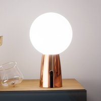 Zafferano Olimpia rechargeable lamp, interior foil copper
