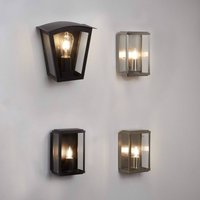 Searchlight Box outdoor wall light, brass
