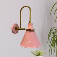 ROYALTECH Ramsay wall light, pink/gold, height 35 cm, metal