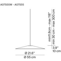 Luceplan Koinè LED-pendellampa 927 Ø55cm blå