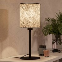 EGLO Lampe de table Butterburn, hauteur 47,5 cm, beige/vert, tissu