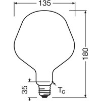 OSRAM LED Vintage 1906 Big Apple E27 7,3W 2700K matt dimbar