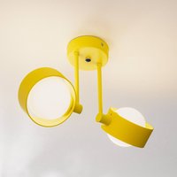 Argon Taklampa Mado i stål, gul, 2 lampor