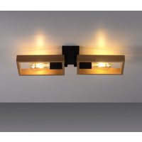 JUST LIGHT. GmbH Plafonnier Frame en bois, à deux lampes