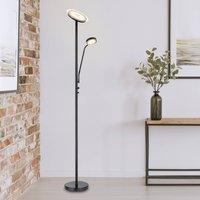 Globo LED-golvlampa Ernst med flexarm, svarta