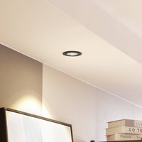 Arcchio LED downlight Zarik, black, 2,700K