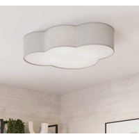 TK Lighting Cloud ceiling light made of textile, length 62 cm, grey