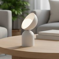 EMIBIG LIGHTING Bordslampa Boto LN1, beige, stål/glas, höjd 31 cm, G9