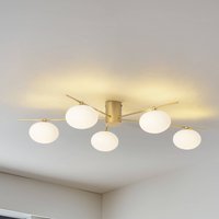 Lindby Valisa taklampa, guld, 5-ljus