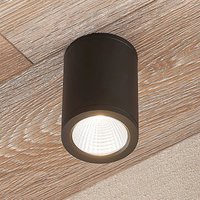 Lucande LED-downlight Embla av aluminium IP54, mörkgrå