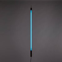SELETTI LED-lampa Linea, blå, trädetaljer, universal