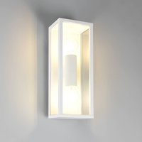 Trio Lighting Utomhusvägglampa Garonne, vit matt, tryckt aluminium, E27