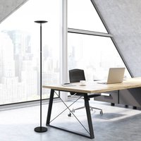Lampadaire LED MAULsphere, noir, à intensité variable, hauteur 183 cm