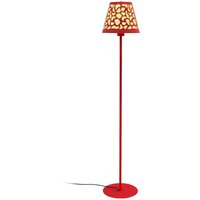 Aluminor Nihoa floor lamp, perforated, red/yellow
