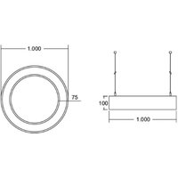 BRUMBERG Biro Circle Ring direct on/off, 100cm, white, 3000 K
