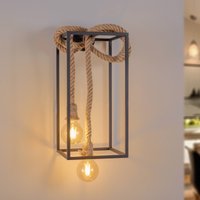 Lucande Vlados vägglampa i designutförande, bur, 54 cm