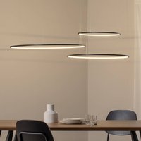 Milagro Lighting LED-hänglampa Saturno, svart, 3 lampor, metall, 4 000 K