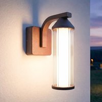 Lindby LED-utomhusvägglampa Neravio, rost, höjd 26 cm, IP54
