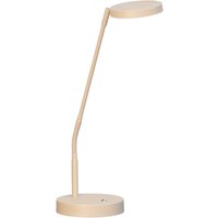 FISCHER & HONSEL LED-bordslampa Sorento, höjd 48 cm, sandfärgad, metall, CCT