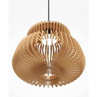 Maytoni Namiki LED pendant light, Ø 35 cm, wood, CCT, 14 W