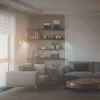 Briloner Spot mural Tapp, beige, Ø 8 cm, à 1 lampe, métal, GU10