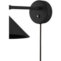 Globen Lighting Vägglampa Cannes, svart, Ø 20 cm