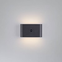 JUST LIGHT. GmbH JUST LIGHT. LED rechargeable wall light Ziddy black sensor 3,000K