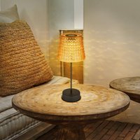 Globo 36634-2A solar table lamp, set of 2 black/amber