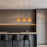 TK Lighting Hänglampa Cono, 1 lampa, Ø 25 cm, orange, E27