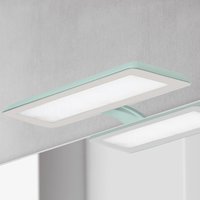 Ebir Nikita LED mirror light, aquamarine/steel grey