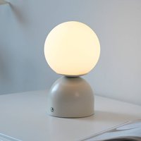 Schöner Wohnen RUDI LED rechargeable table lamp, beige, height 20 cm, CCT, touch dimming