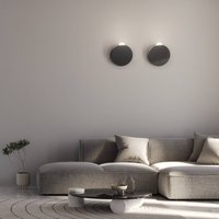 Fabbian Applique murale LED Akoya, anthracite, 3000K, intensité variable