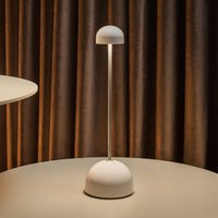 Lampe à poser rechargeable LED MARSET Sips, blanc/argent, 31 cm, acier