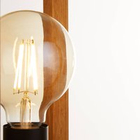 Kwadratowa lampa stołowa wykonana z bambusa