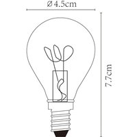 Lucide LED bulb E14 3W drop amber 2,200K dimmable