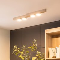 Lucande Kellino taklampa, 4 lampor, nickel