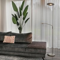 Steinhauer Zodiac LED-uplight-golvlampa med LED-läslampa, stål