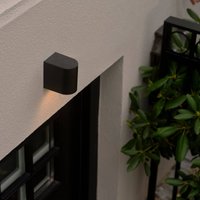 Nordlux Utomhusvägglampa Dion Single, svart, GU10, aluminium, IP44