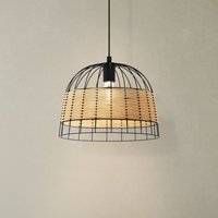 EGLO Suspension Anwick en acier/rotin, Ø 37 cm