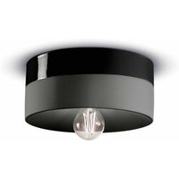 Ferroluce Taklampa PI keramik blank/matt Ø25cm svart