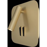 Maytoni 176 LED-vägglampa, 3 000 K, kantig, guld