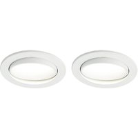 Arcchio LED-Einbaulampe Katerin, weiß, schwenkbar, 2er-Set