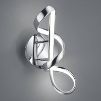 Reality Leuchten Applique LED Perugia, variateur switch, chromée