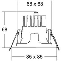 BRUMBERG Apollo Micro, lisse, angulaire, DALI, 3.500 K, noir